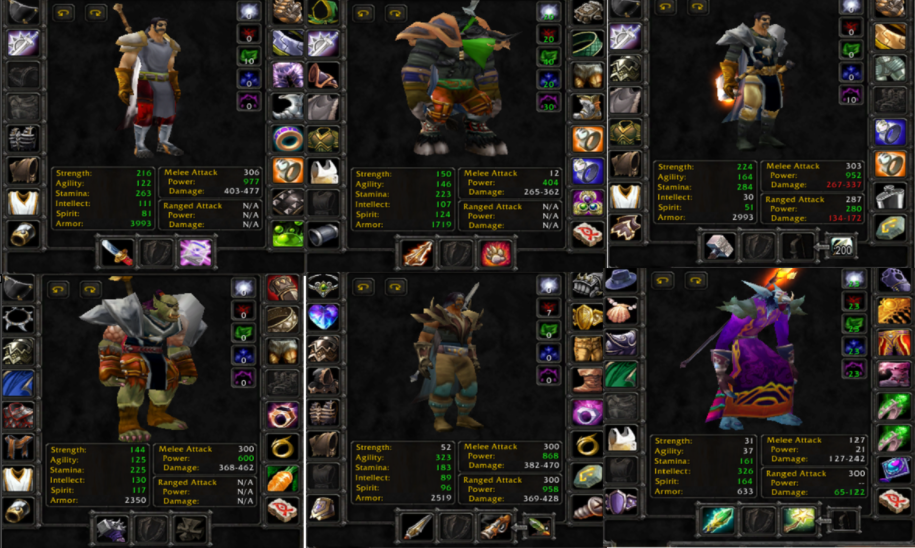 6x character package turtle wow