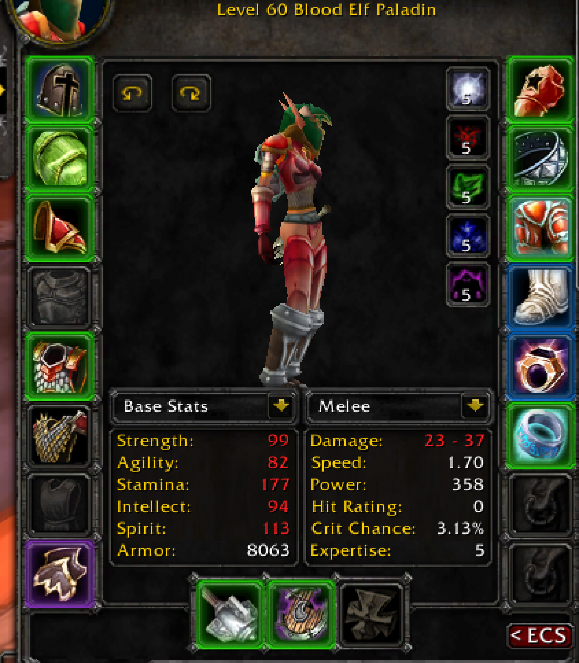 B Lood elf female paladin gandling
