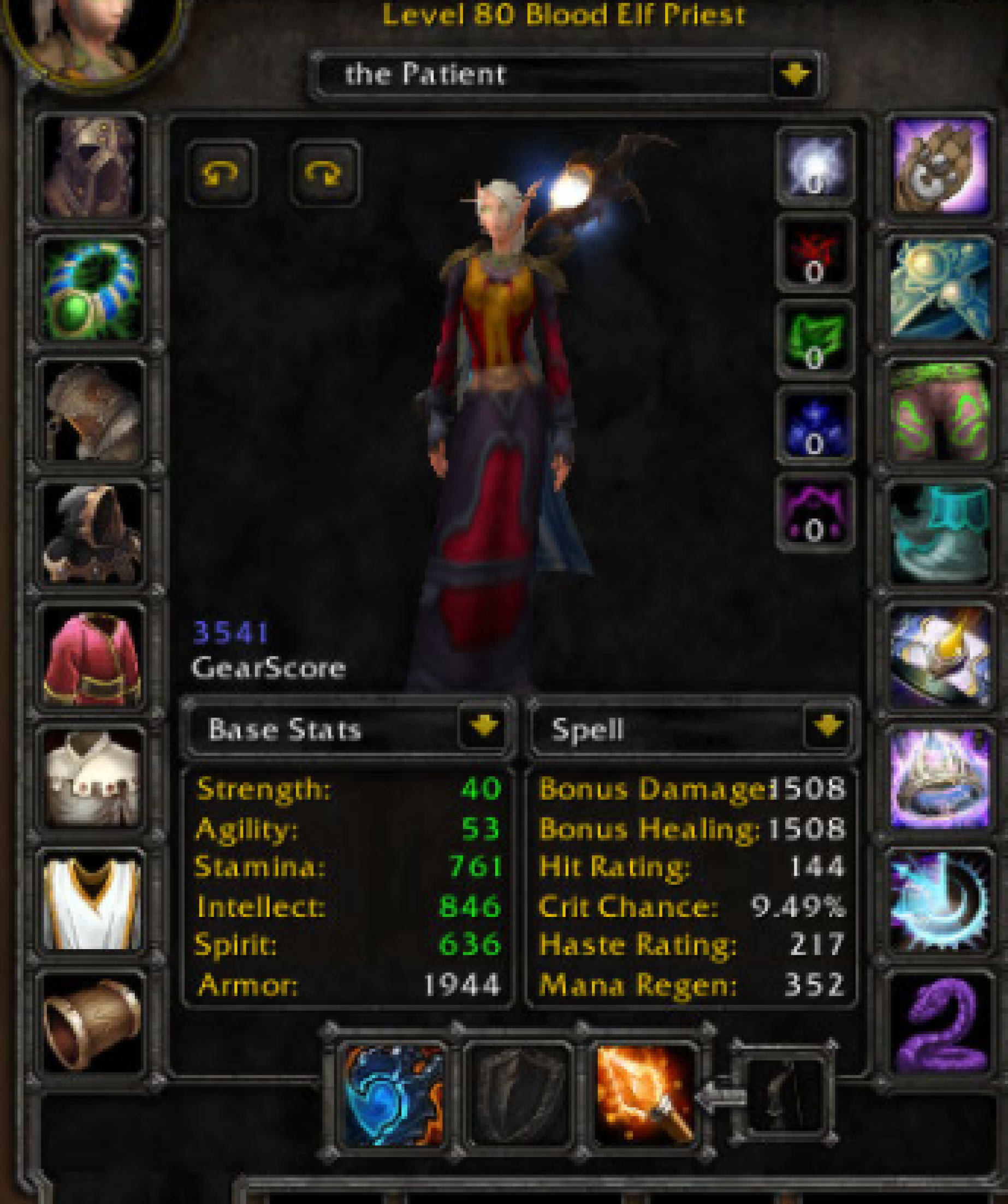 Blood elf female priest sindragosa