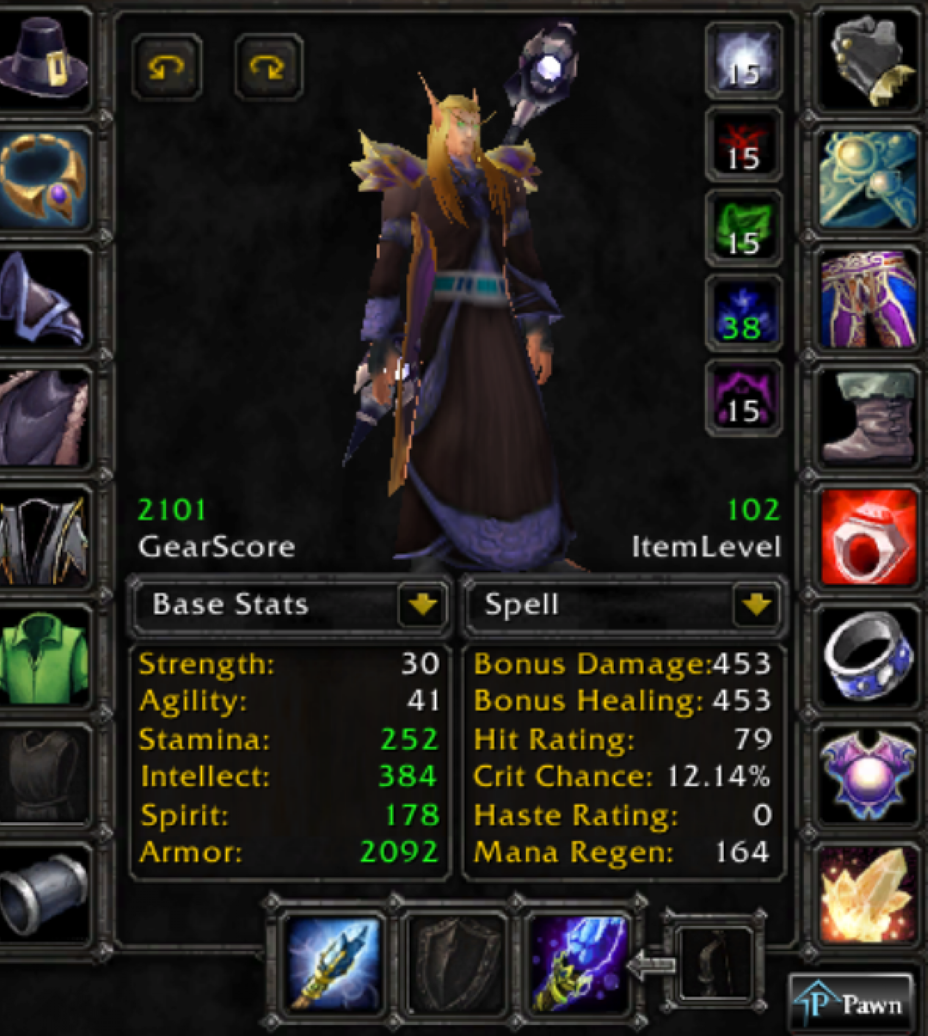 Blood elf male mage firemaw