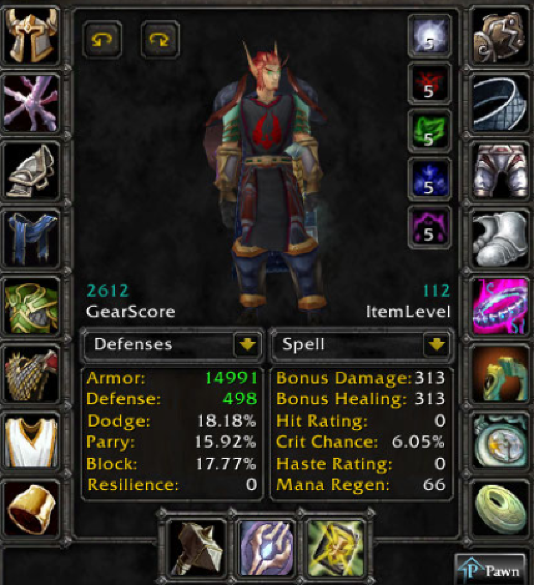 Blood elf male paladin golemagg