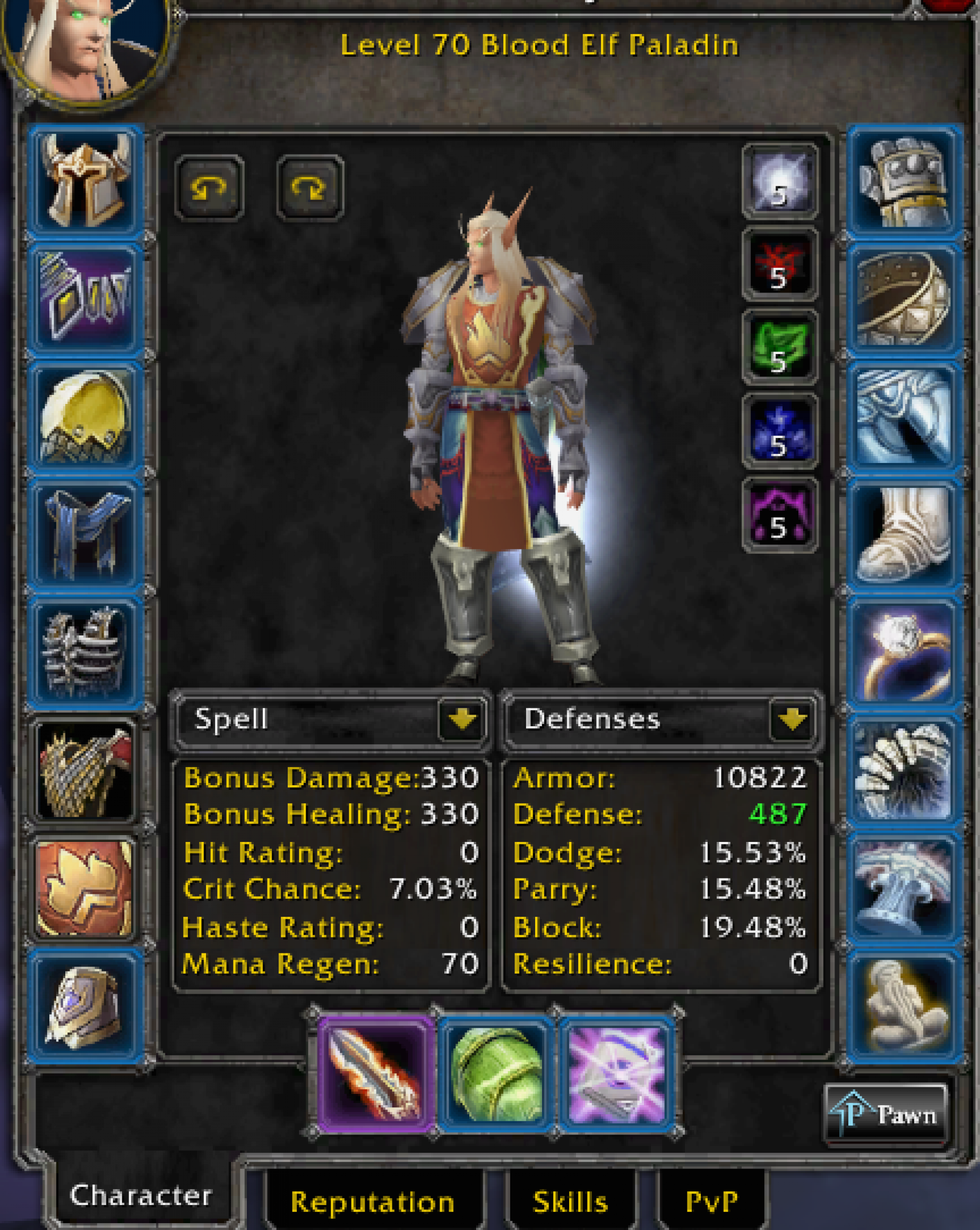 Blood elf male paladin whitemane
