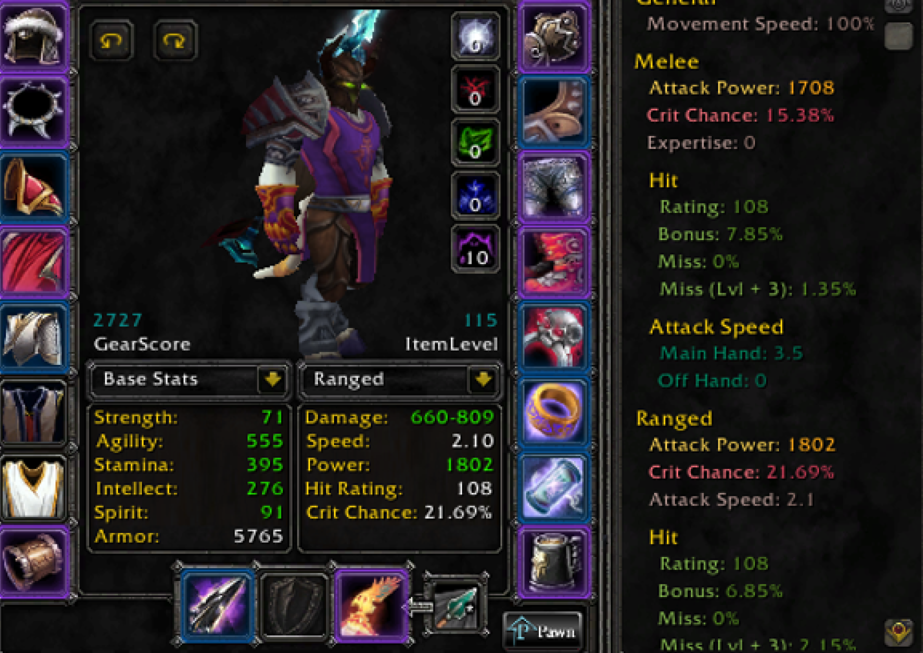 Draenei male hunter arugal