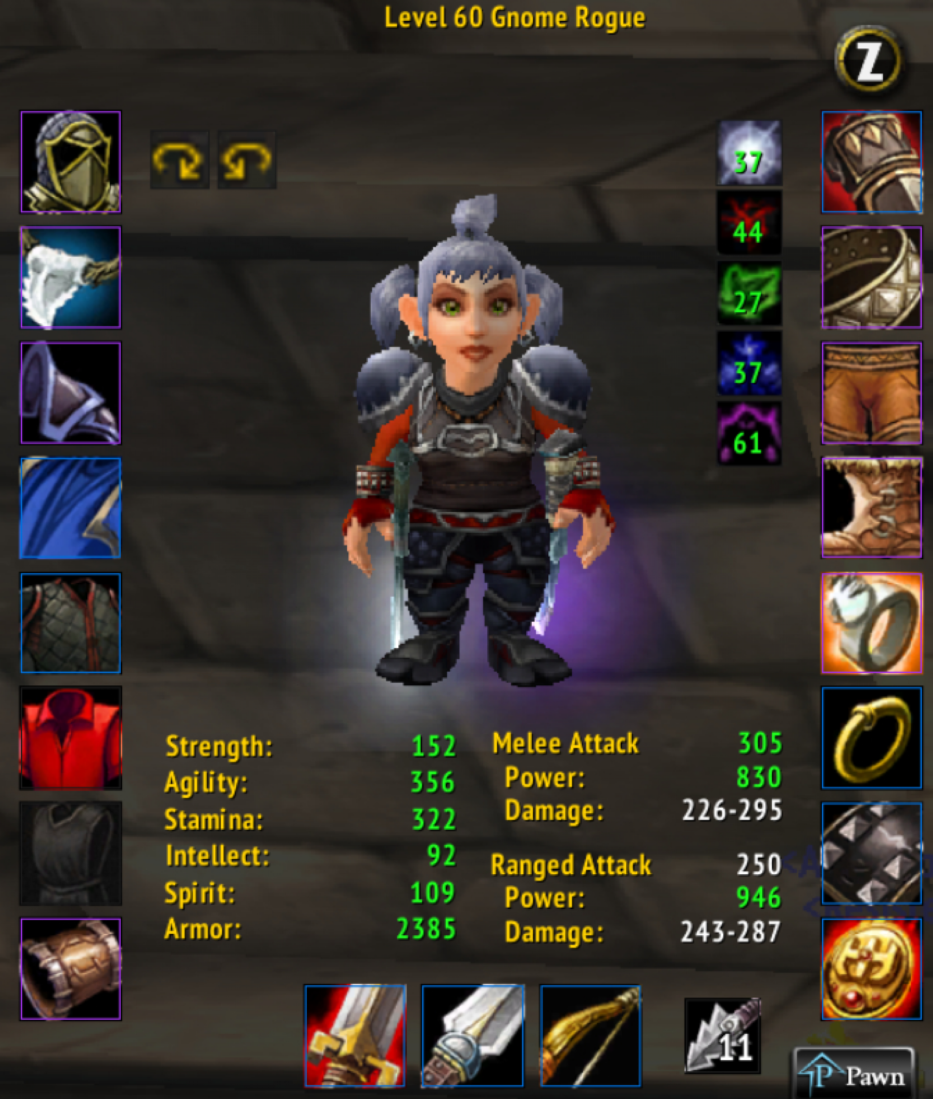 Gnome female rogue mirage raceway