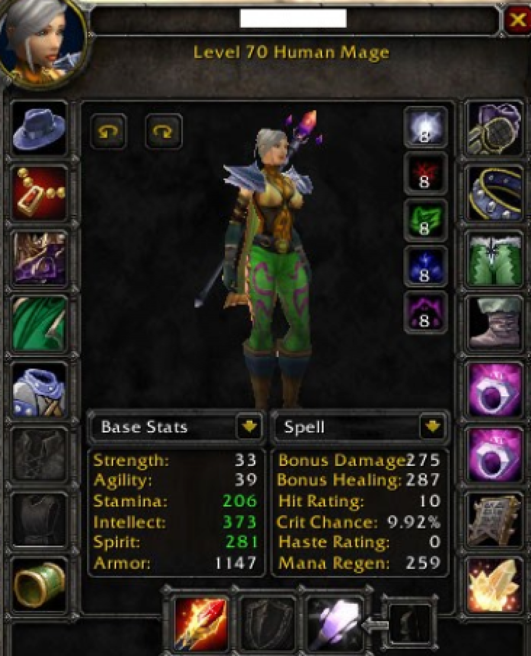 Human female mage benediction