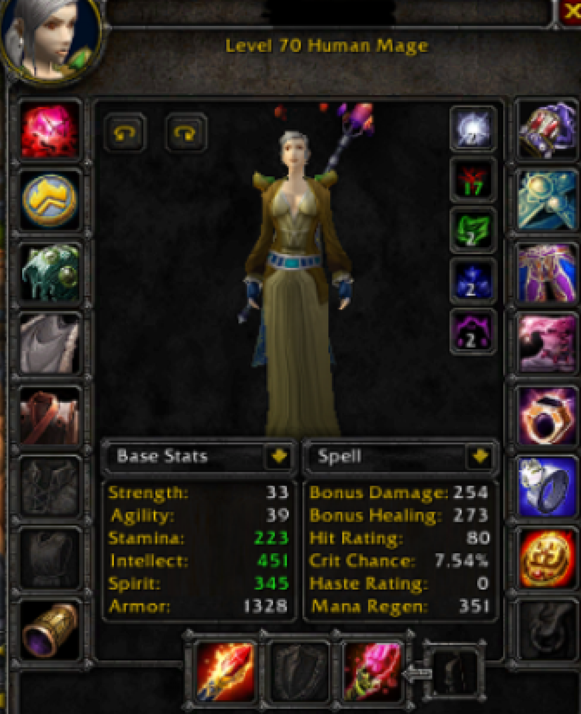 Human female mage pyrewood village