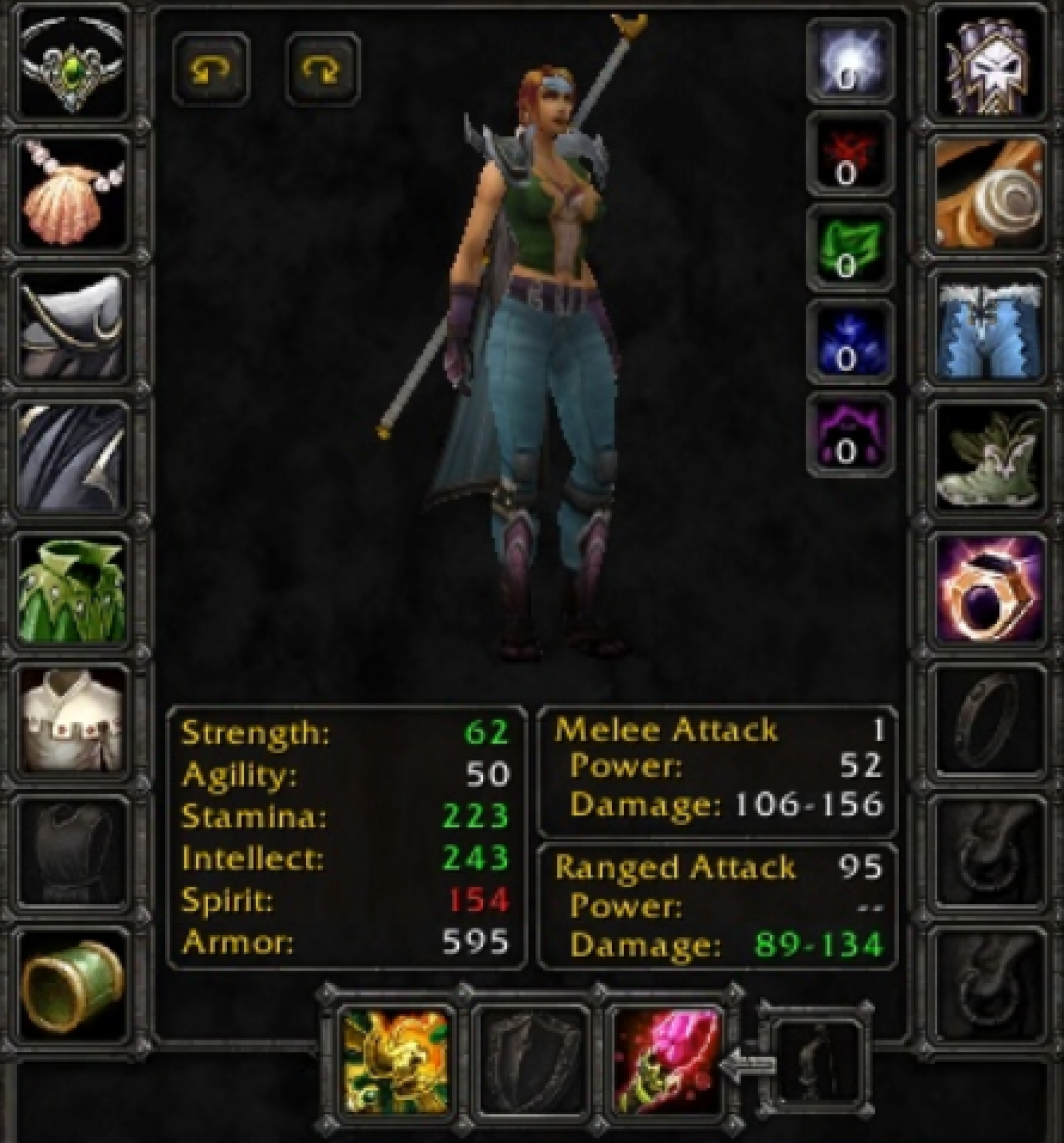 Human female warlock firemaw