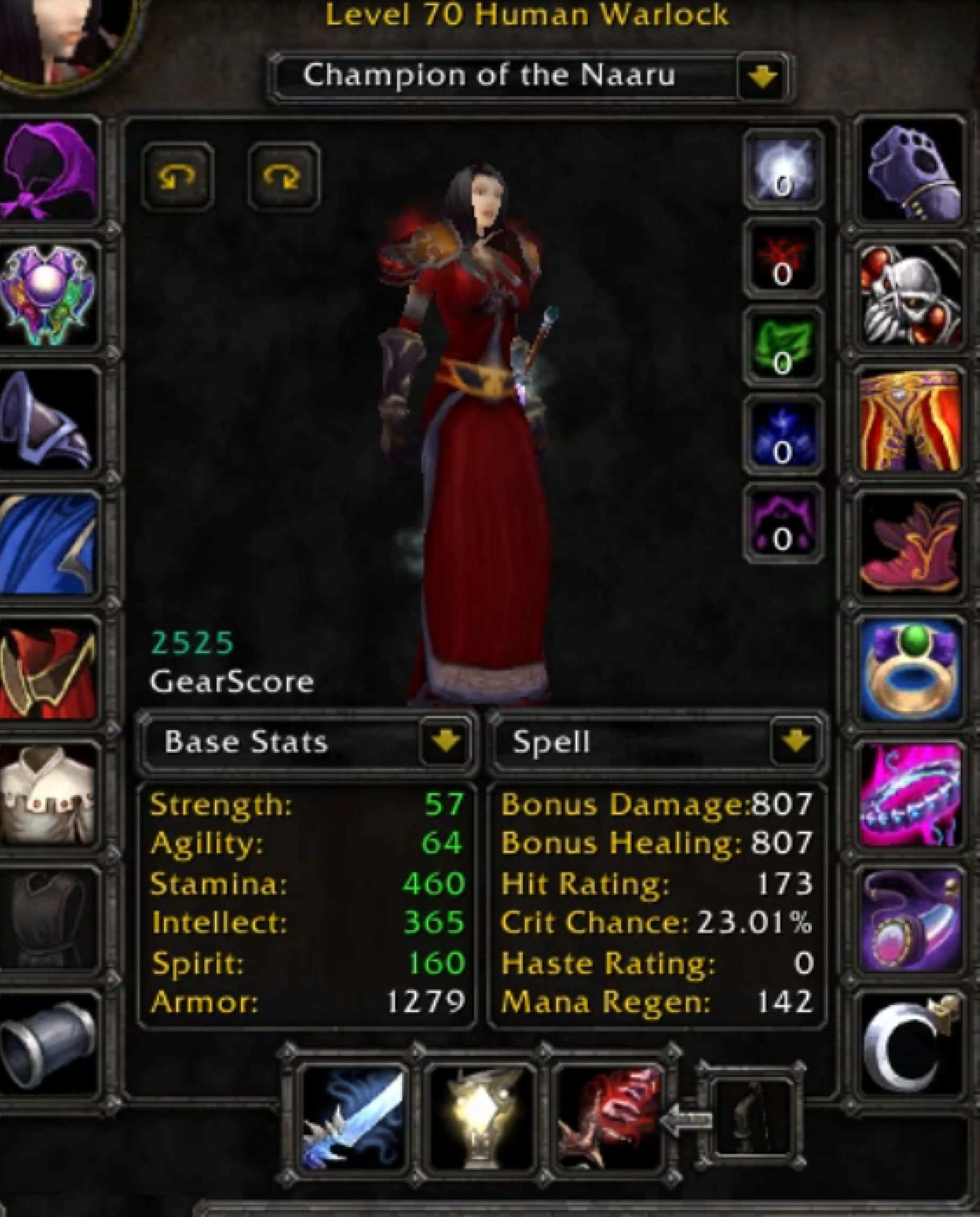 Human female warlock karazhan
