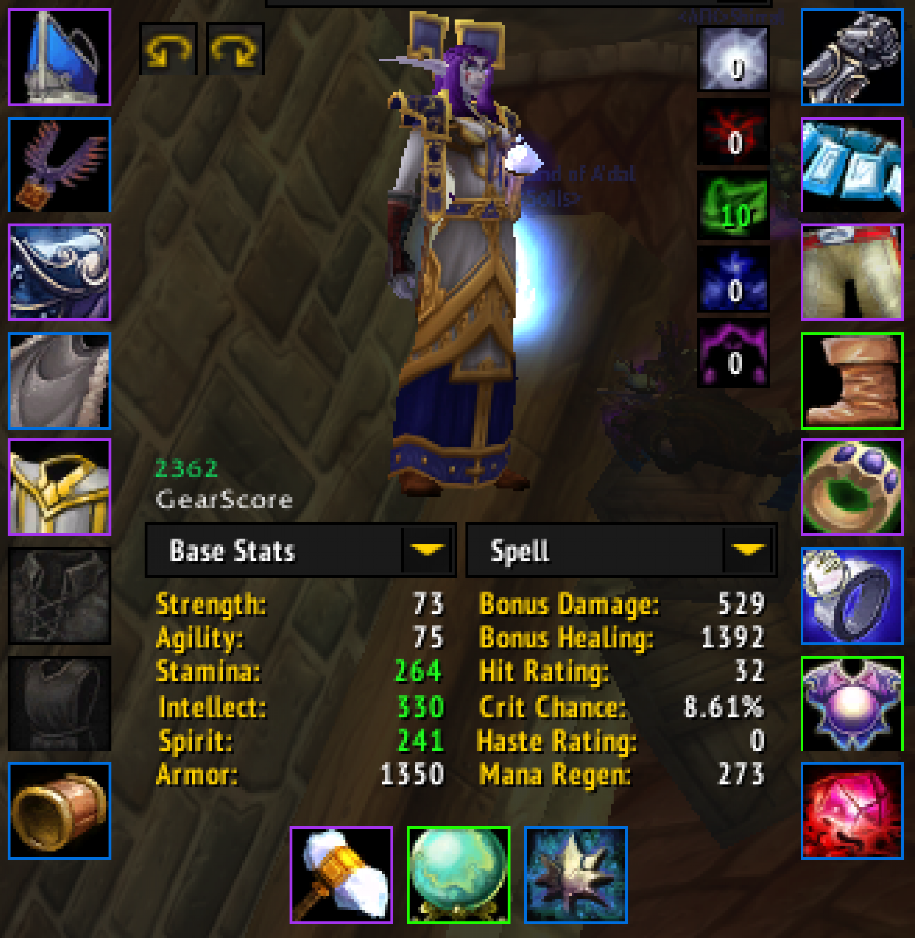 Night elf female priest karazhan
