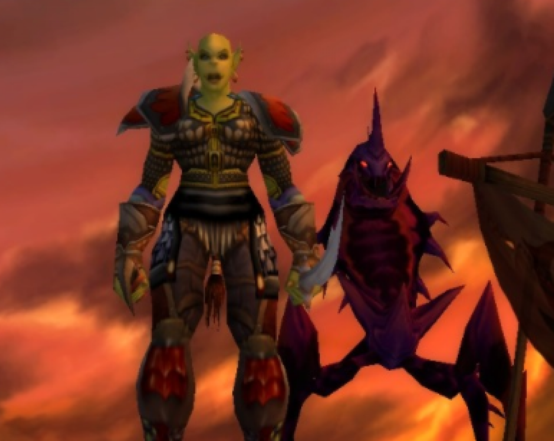 Orc female hunter rattlegore