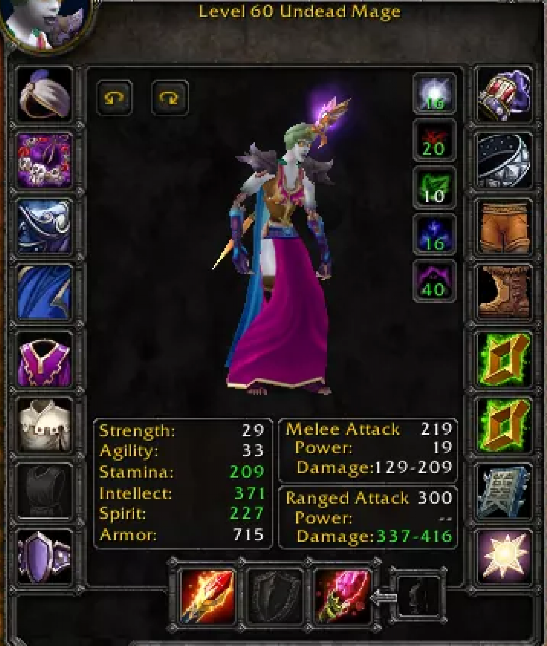 Undead female mage arugal
