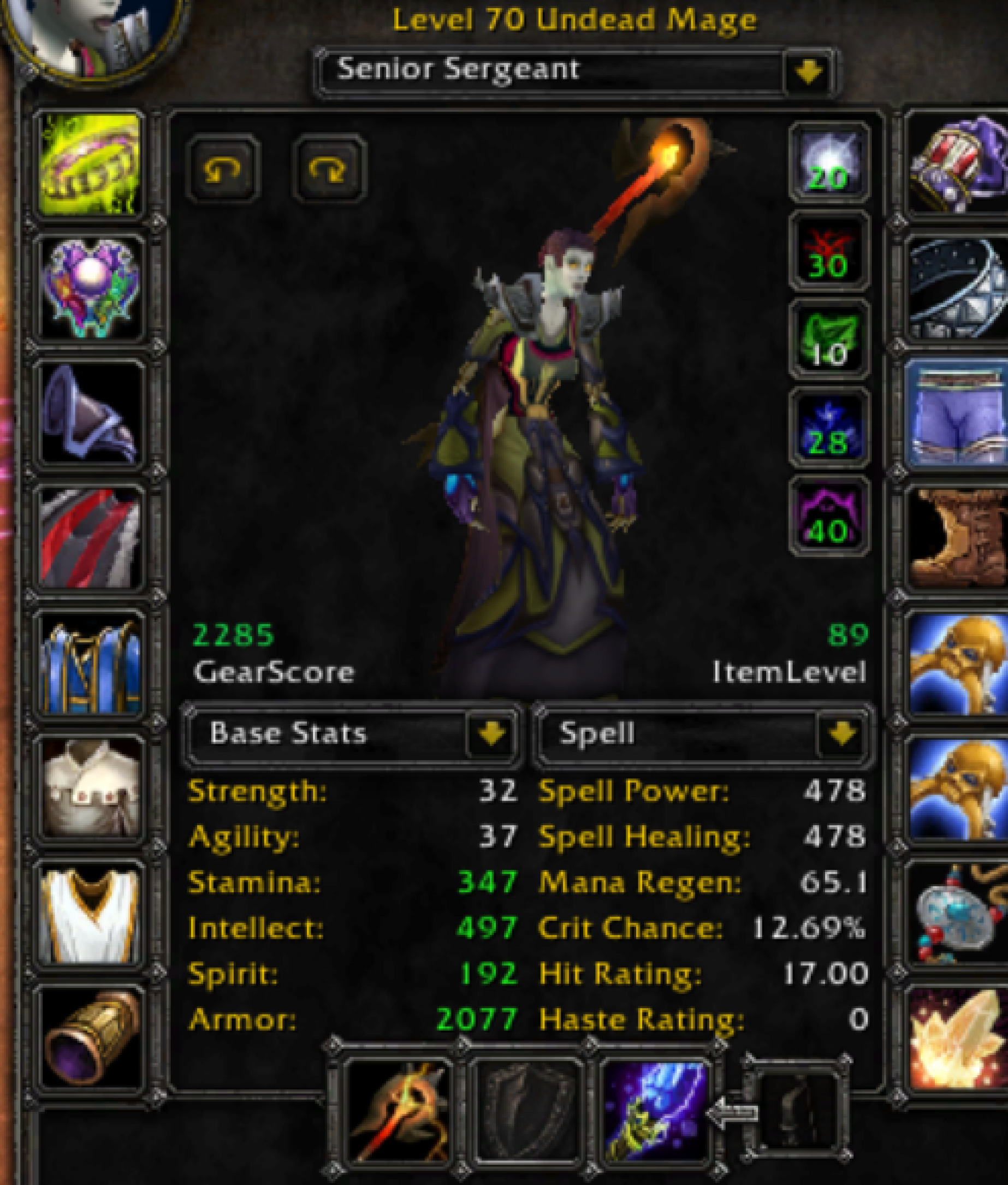 Undead female mage firemaw