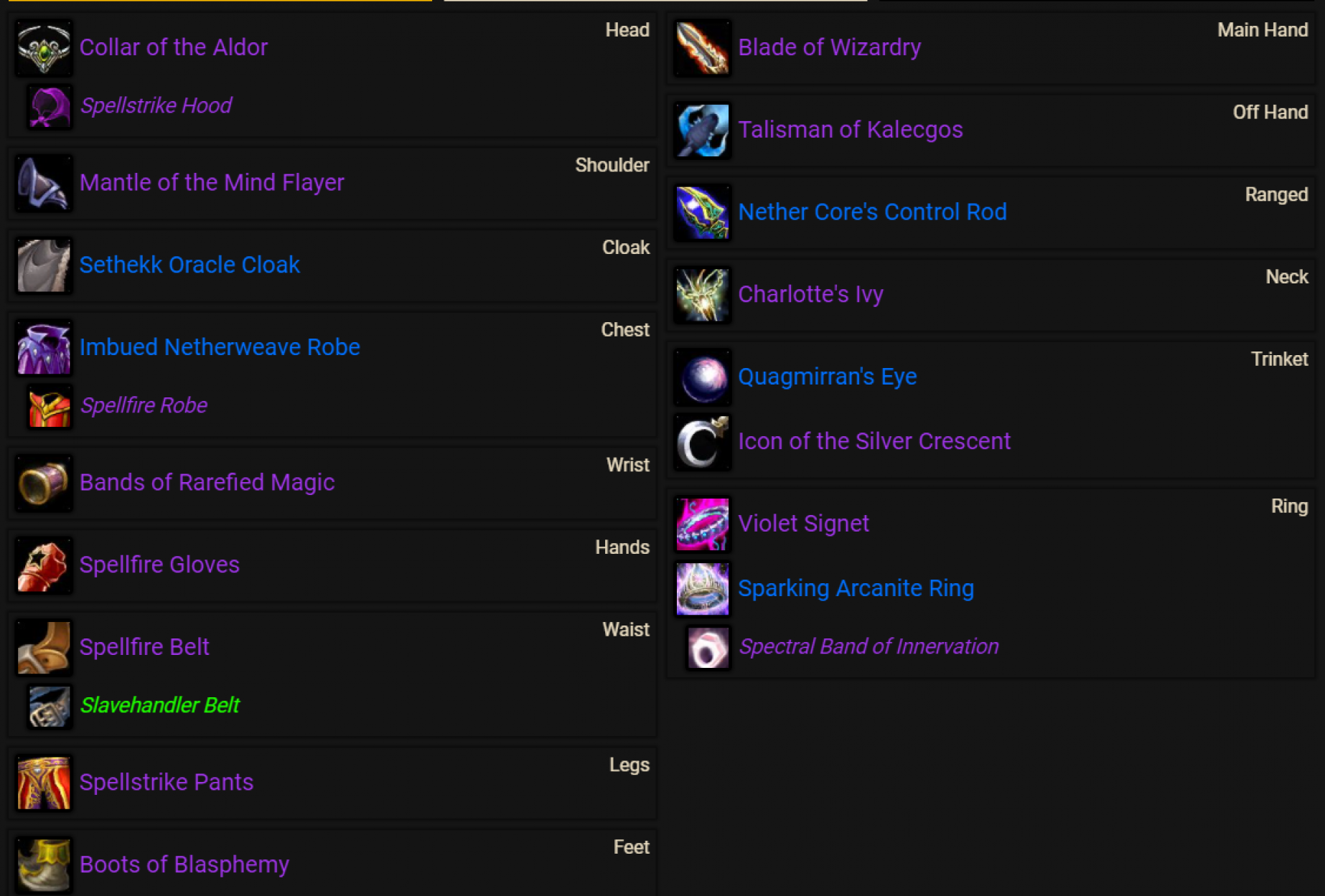 Undead female mage westfall
