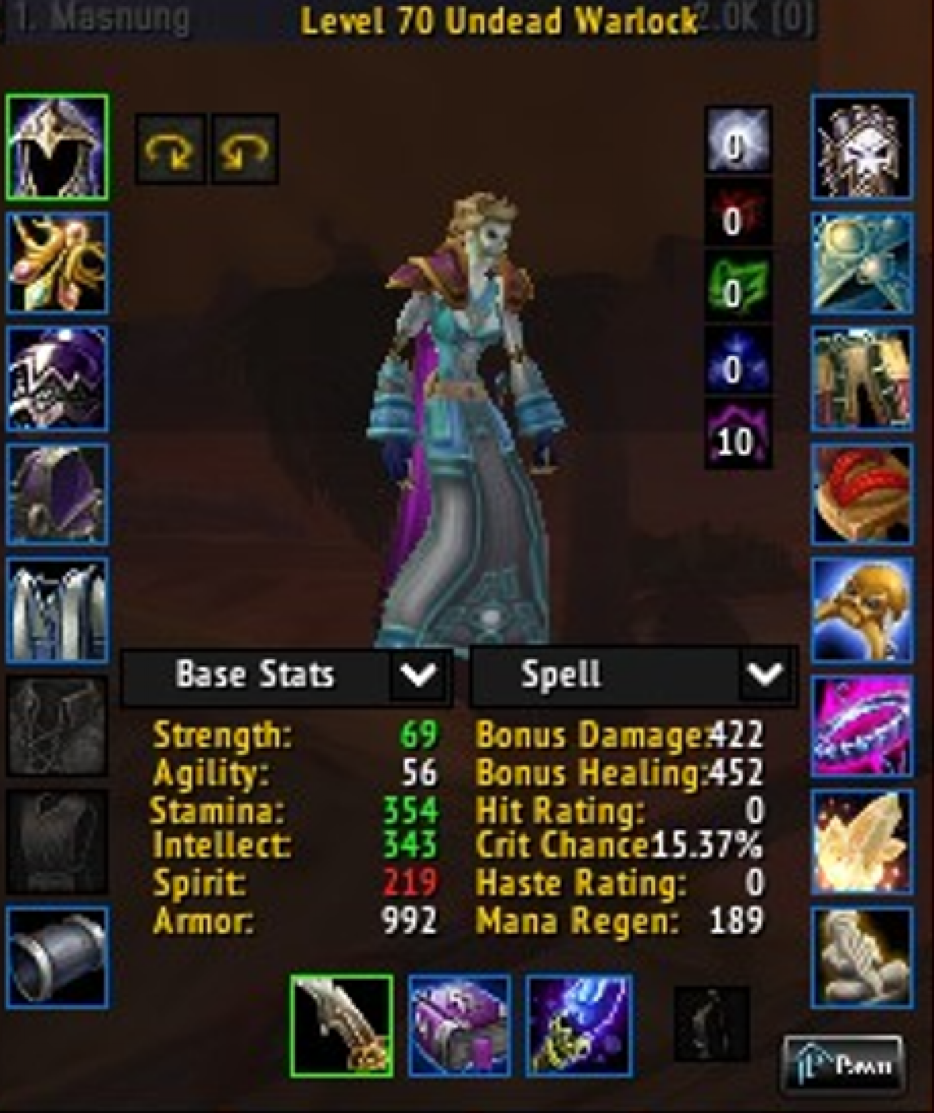 Undead female warlock arugal