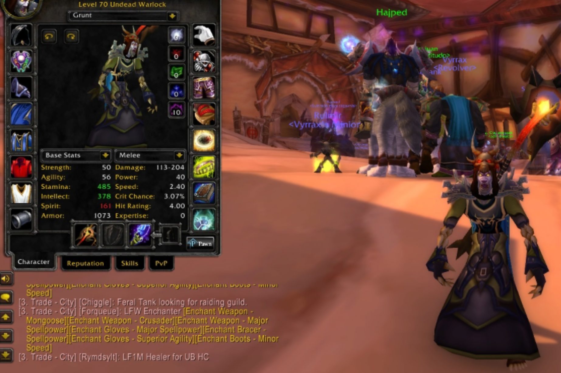 Undead male warlock gehennas 2