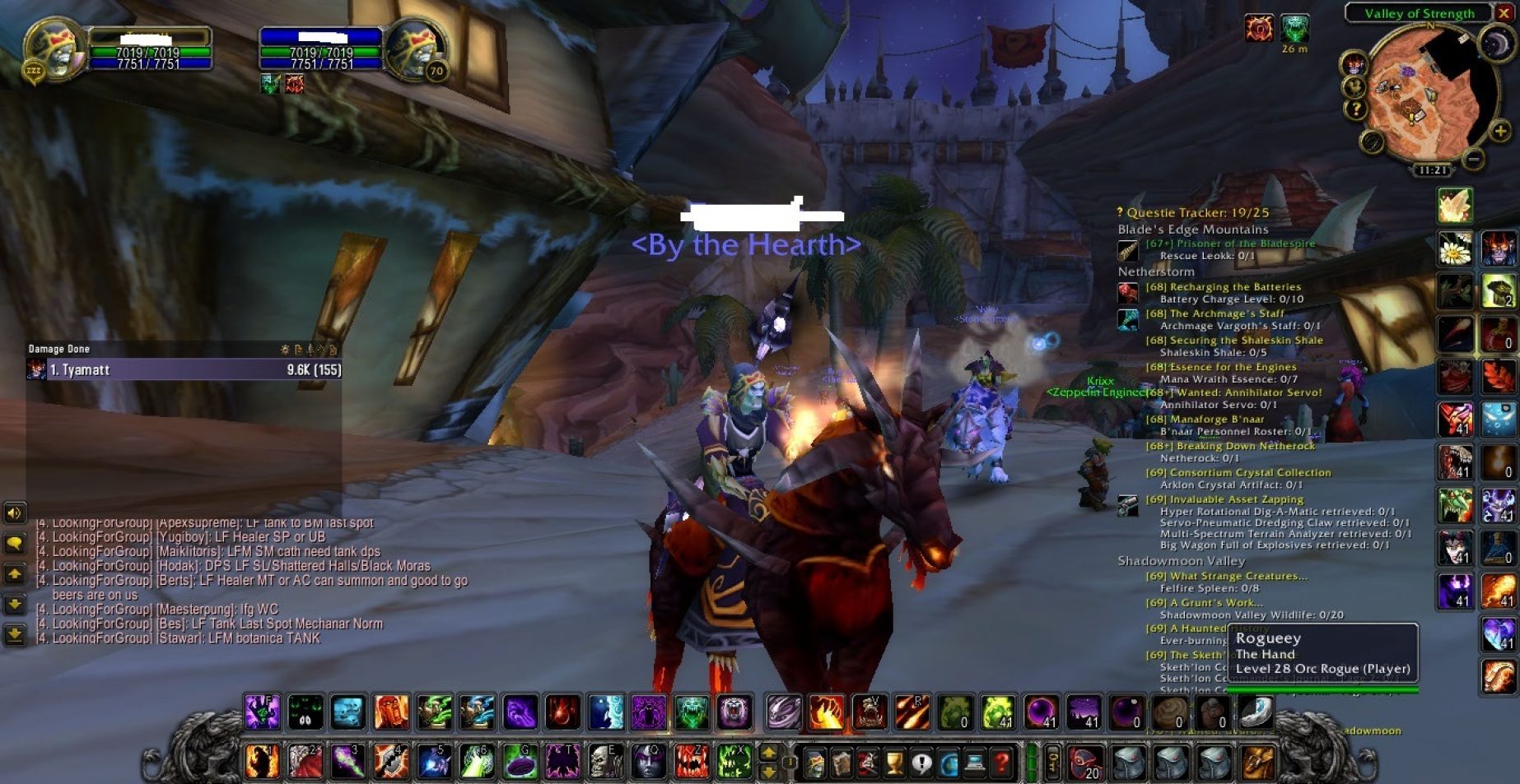 Undead male warlock pyrewood village
