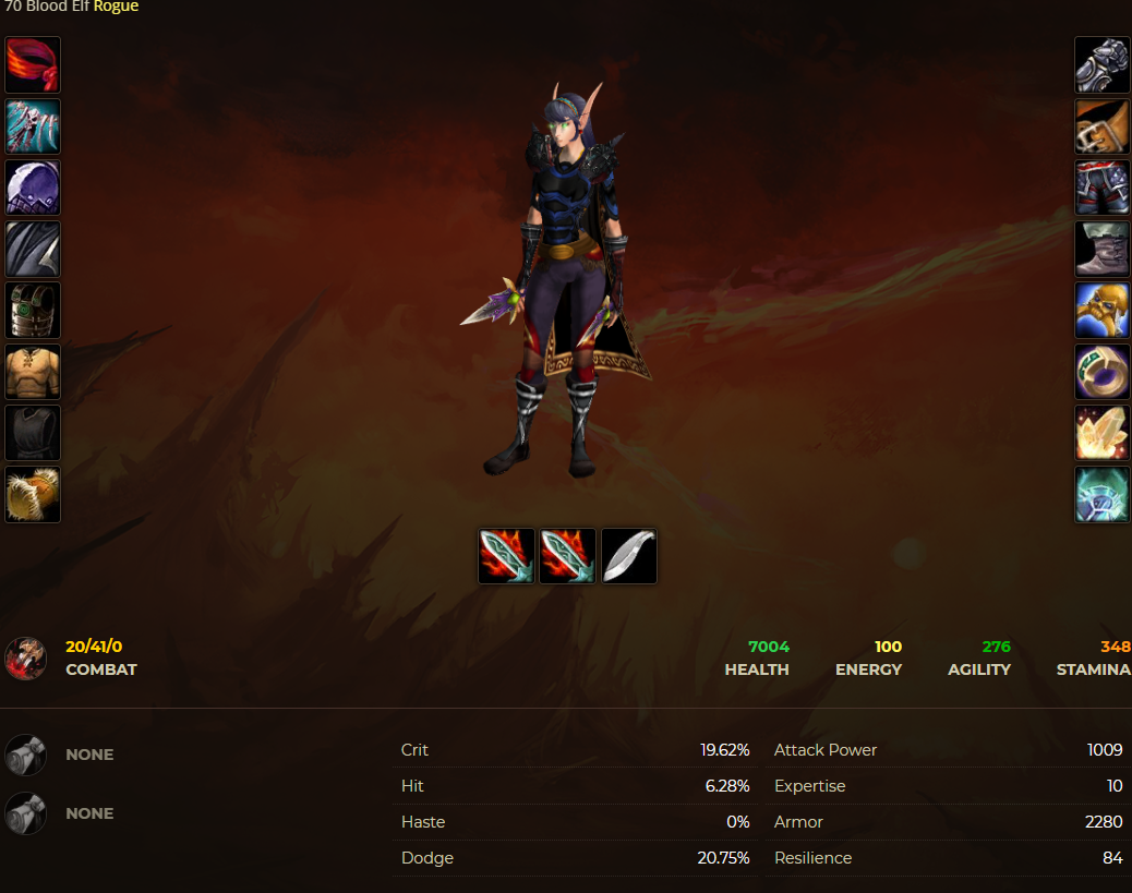 Blood elf female rogue windrunner