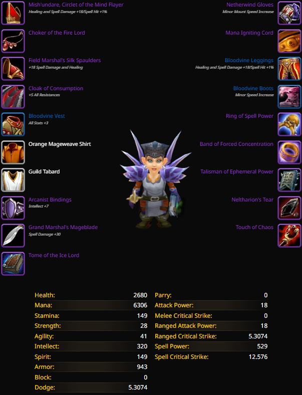 Gnome female mage nightslayer 16