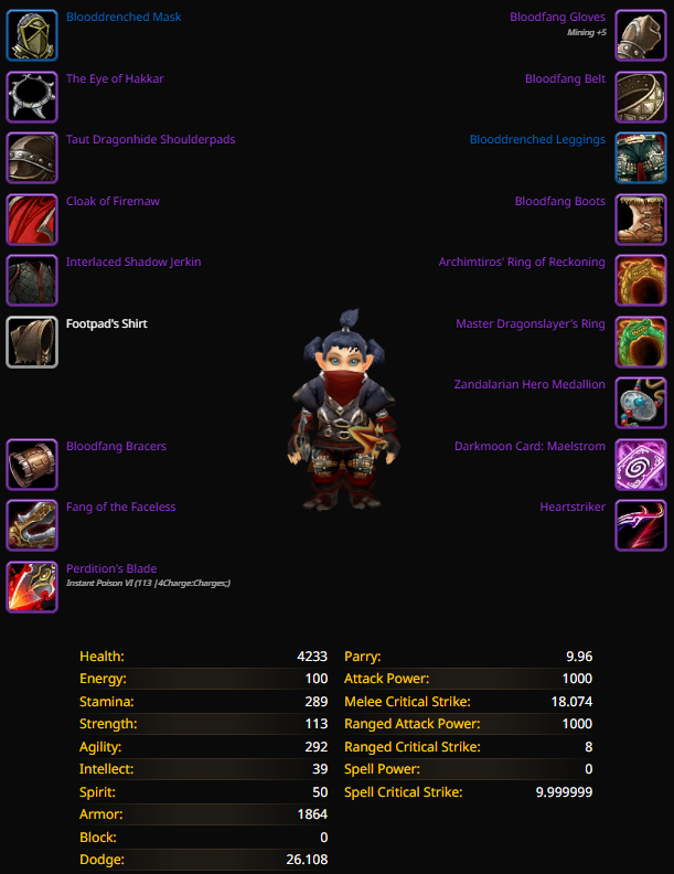 Gnome female rogue nightslayer
