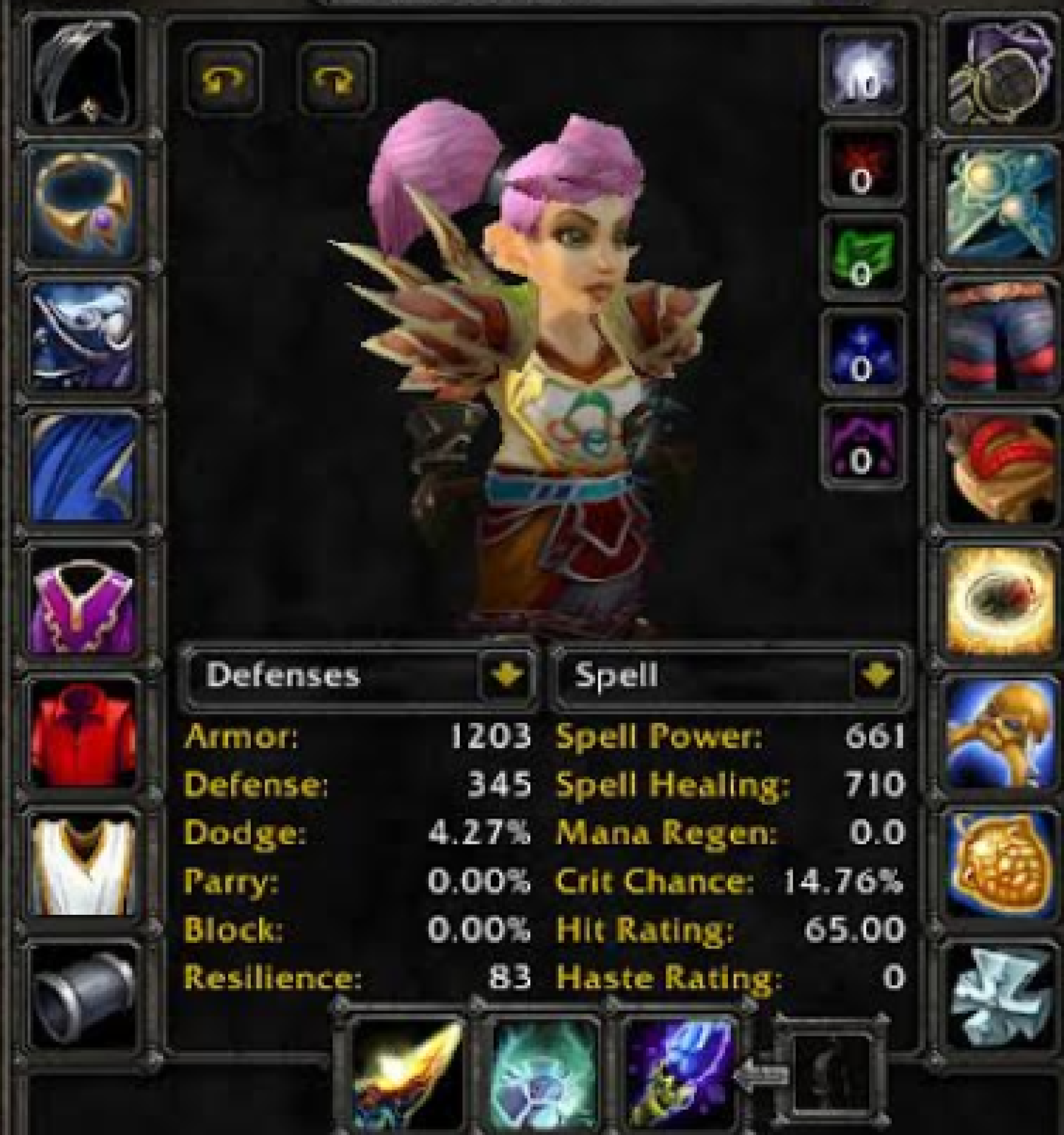 Gnome female warlock golemagg