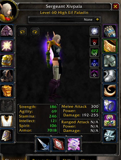 High elf female paladin turtle wow 9