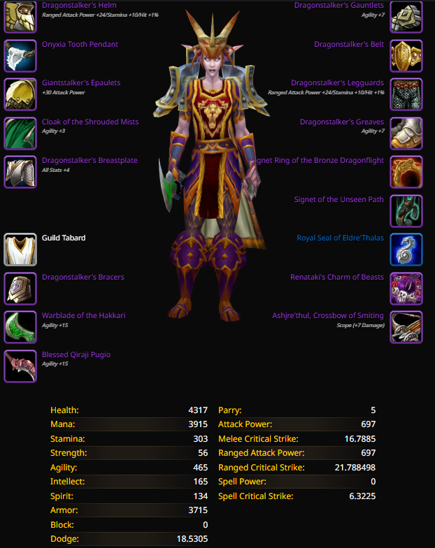 Night elf female hunter nightslayer 5