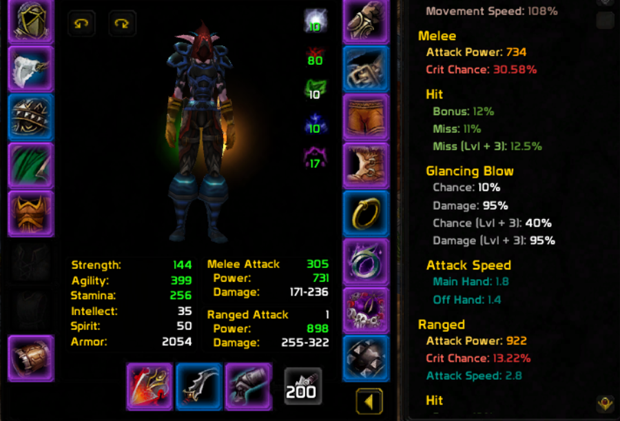 Night elf female rogue nightslayer