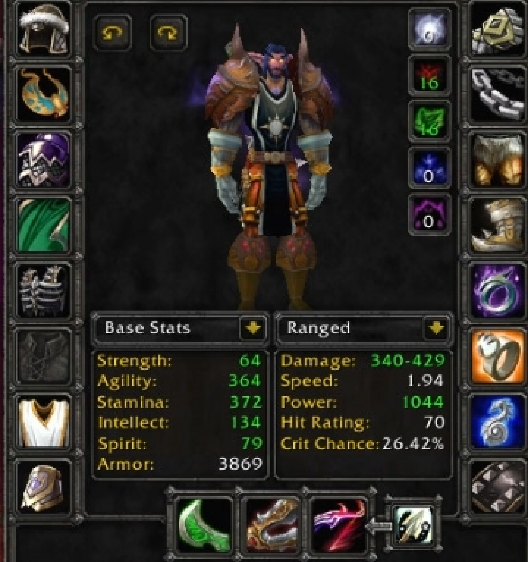 Night elf male hunter benediction