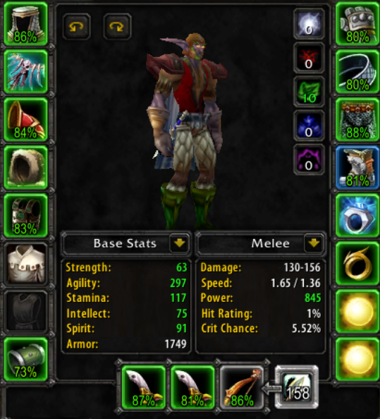 Night elf male hunter south seas