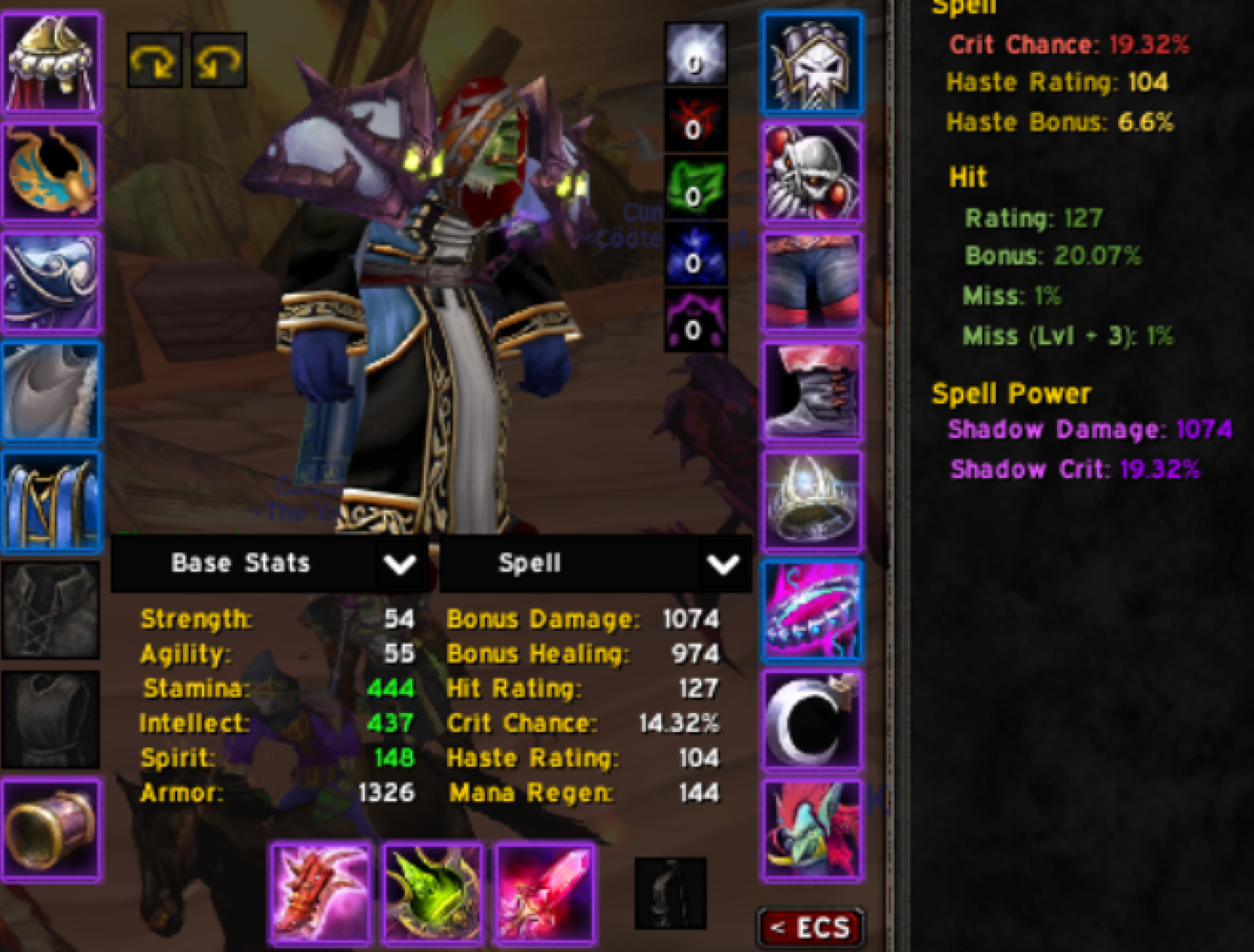 Orc male warlock whitemane