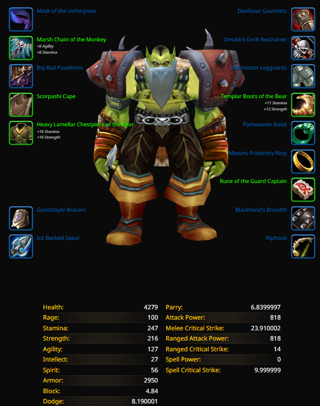 Orc male warrior nightslayer 10