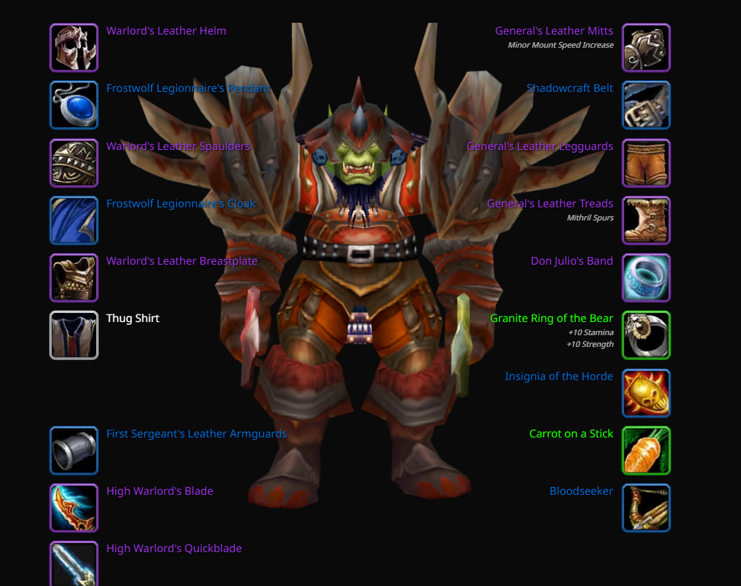 Rank 14 orc male rogue nightslayer