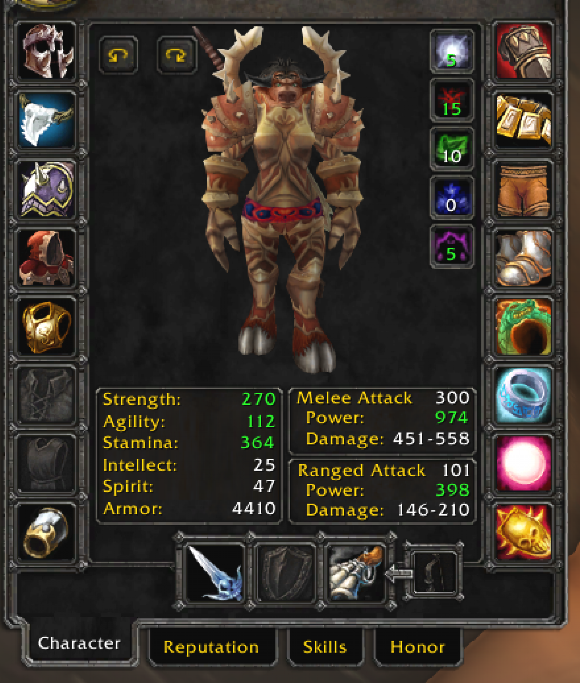Tauren female warrior earthshaker