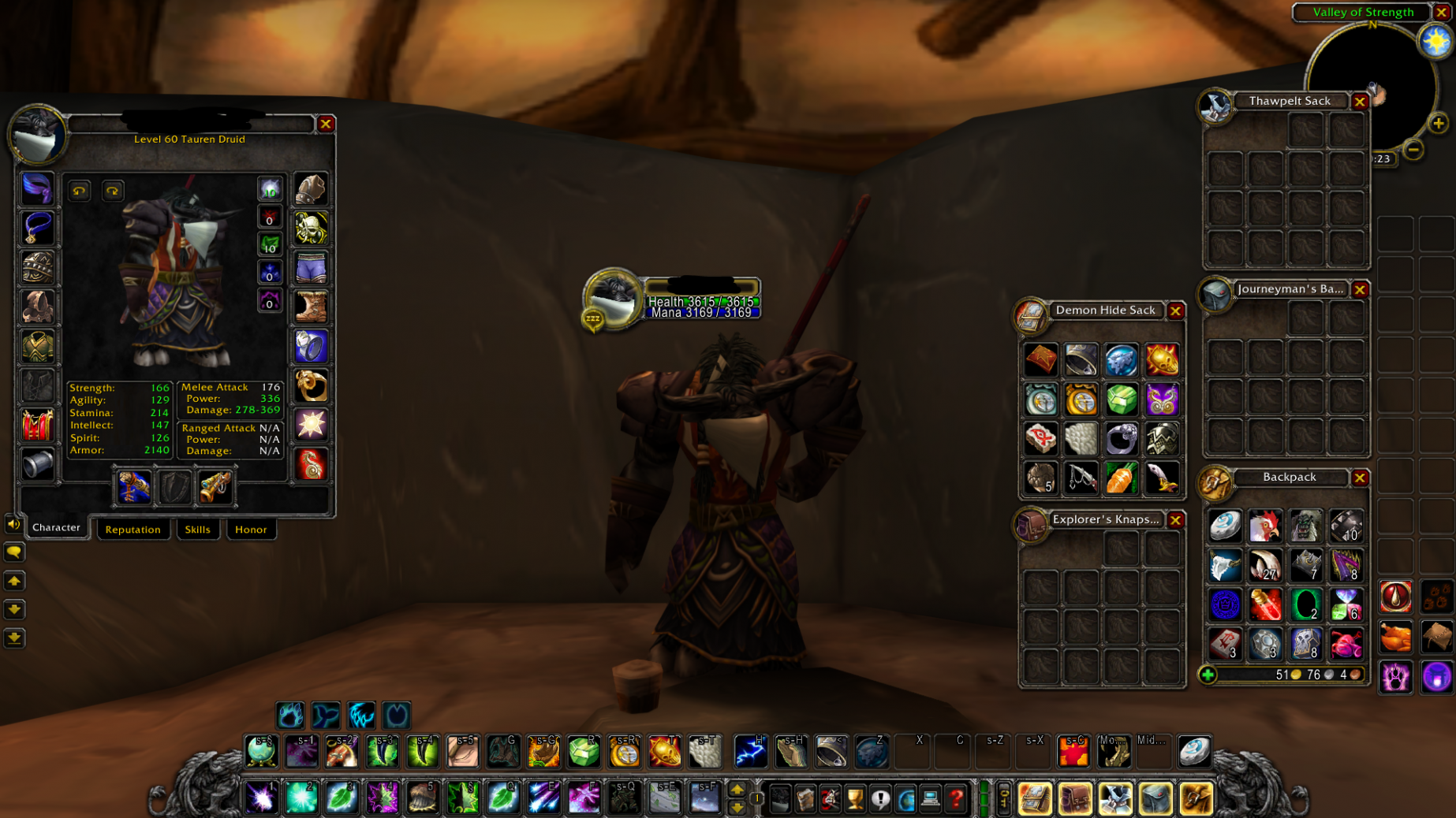 Tauren male druid dragonfang